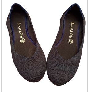 Rothy's Navy Blue Round Toe Flats Size 8.5
